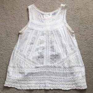 Ivory Eyelet Detailed Blouse
